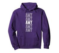 Amy Pullover Hoodie, Adult Unisex, Purple, XX-Large