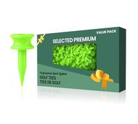 Amy Sport Castle Golf Tees Plastic 1 Inch Value 120 Pack, Unbreakable & Reusable Small Size Short Tee for Par 3 Holes & Consistent Height, High Visible in Green Pink for Practice (Green, 1 Inch)