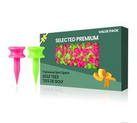 Amy Sport Castle Golf Tees Plastic 1 Inch Value 120 Pack, Unbreakable & Reusable Small Size Short Tee for Par 3 Holes & Consistent Height, High Visible in Green Pink for Practice (Mixed Color, 1 Inch)