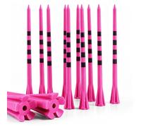 Amy Sport Extra Long Golf Tees Plastic 4 Inch or 5 Inch 30 Pack, 5 Prong Unbreakable & Consistent Height Tees, Driving Range Tee Easy to Find in White Pink Green for Men Women (Pink, 4 Inch)