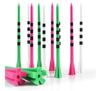 Amy Sport Extra Long Golf Tees Plastic 4 Inch or 5 Inch 30 Pack, 5 Prong Unbreakable & Consistent Height Tees, Driving Range Tee Easy to Find in White Pink Green for Men Women (Mixed Color, 5 Inch)