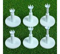 Amy Sport Golf Tees Rubber Driving Range Mat Holder Value 3 Pack Size 1.5" 2", Practice Mats with Free 3 Pcs Step Down Tee Indoor Outdoor (Black+White, 6 Pack All 1.5")
