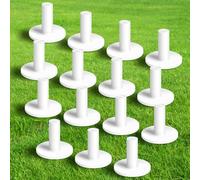 Amy Sport Rubber Golf Tees for Driving Range Value 15 Pack, 1.5’’ or 2.0’’ White/Black Holders for Hitting Mats Indoor Outdoors, Stable Height Control (White 15 Pack All 2'')