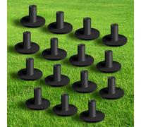 Amy Sport Rubber Golf Tees for Driving Range Value 15 Pack, 1.5’’ or 2.0’’ White/Black Holders for Hitting Mats Indoor Outdoors, Stable Height Control (Black 15 Pack All 1.5'')