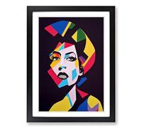 Amy Winehouse Abstract Framed Print | A2 Black Framed Wall Art | Ready to Hang | Abstract Fantasy Picture | Living Room Bedroom Lounge Office