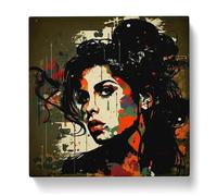 Amy Winehouse Bauhaus Canvas Print | Gallery Wrapped 30mm Frame Wall Art | 20x20 inches | Ready to Hang | Modern Picture | Living Room Bedroom Lounge Office