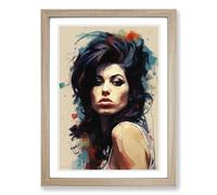Amy Winehouse Classicism Framed Print | A2 Oak Framed Wall Art | Ready to Hang | Modern Nature Picture | Living Room Bedroom Lounge Office