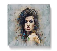 Amy Winehouse Conceptual Art Canvas Print | Gallery Wrapped 30mm Frame Wall Art | 20x20 inches | Ready to Hang | Modern Picture | Living Room Bedroom Lounge Office