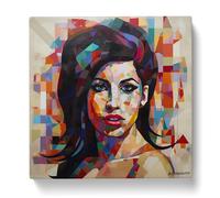 Amy Winehouse Constructivism Canvas Wall Art Print 20x20 Inch