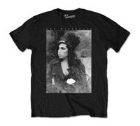 Amy Winehouse 'Flower Portrait' T-Shirt (Medium) Black