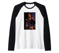 Amy Winehouse Live Glastonbury 2008 by Andy Willsher Raglan Baseball Tee