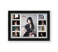 Amy Winehouse Signed Poster Print - Limited Edition Autograph Fan Gift - Collectible Memorabilia Merchandise (Framed A3 (30x40cm))