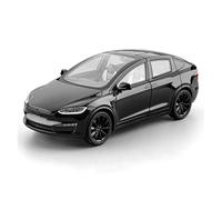 AMYALIN Diecast Model Vehicles 1:24 For Tesla For Model X Alloy Die Casting Model Car Ornaments(Black)