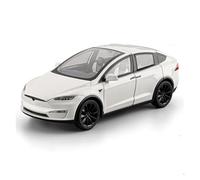 AMYALIN Diecast Model Vehicles 1:24 For Tesla For Model X Alloy Die Casting Model Car Ornaments(White)