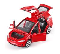 AMYALIN Diecast Model Vehicles 1:32 For Tesla For Model X Alloy Metal Diecast Car Model Display Ornaments(Red)