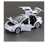 AMYALIN Diecast Model Vehicles 1:32 For Tesla For Model X Alloy Metal Diecast Car Model Display Ornaments(White)