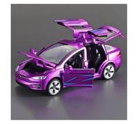 AMYALIN Diecast Model Vehicles 1:32 For Tesla For Model X Alloy Metal Diecast Car Model Display Ornaments(PURPLE)