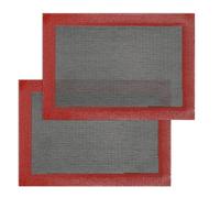 Amyandone Perforated Silicone Baking Mats for Quarter Sheet, 2 Pcs Non-Stick Eclair Baking Mats for 9x13 Cookie Sheet, Reusable Baking Sheet Liners Compatible with Nordic Ware Naturals Quarter Sheet