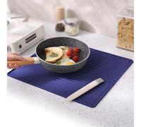Amyandone Tableware drying mat, easy-to-clean kitchen counter drying mat, multi-purpose silicone tableware drying mat