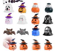 Amyang 12Pcs Halloween Pull Back Cars 12 Styles Mini Friction Powered Vehicle Pumpkin Ghost Pull Back Toy Cars for Halloween Party Favors Trick or Treat Goodie Bag Fillers