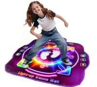 AmyBenton Dance Mat for Girls, Kids Dance Mat with Wireless Bluetooth, Light Up Music Dance Pad -5 Game Modes, Christmas Birthday Musical Dancing Toy Gifts for 4 5 6 7 8 9 10 11 12 Year Old Girls Boys