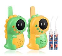 AmyBenton Dinosaur Toy for Boys Walkie Talkies Kids Toy for Boys 3 4 5 6 7 8 Year Old Dinosaur Walkie Talkies Age 4 5 6 with Light 2 PCS, Outdoor Garden Travel Gift Present for 3 4 5 6 Year Old