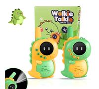 AmyBenton Walkie Talkies Kids Toy for Boys 3 4 5 6 7 8 Year Old, Dinosaur Walkie Talkies Toy for Boys Age 4 5 6 with Light 2 PCS, Outdoor Garden Travel Gift Present for 3 4 5 6 Year Old
