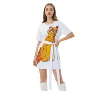 Amycute ABBA Costume for Women, Agnetha & Anni-Frid Retro 70s Disco Outfit with Printed Dress/Top for ABBA Tribute Night, 70s Theme Party(Yellow,XL)