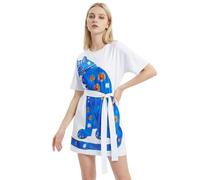 Amycute ABBA Costume for Women, Agnetha & Anni-Frid Retro 70s Disco Outfit with Printed Top for ABBA Tribute Night, 70s Theme Party