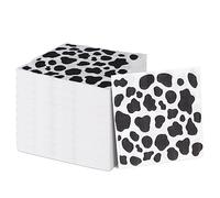 Amycute Cow Print Napkins 80 Pcs, Kids Cow Farm Animal Themed Birthday Party Supplies