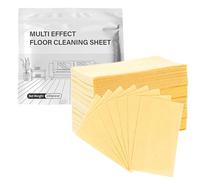 Amycute Multi-Surface Floor Cleaning Sheets, Dissolvable Mopping Tablet Sheets for Hardwood Tile Laminate Floors, Long Lasting Fragrance Floor Cleaner Strips, 100Pcs Per Pack(Yellow)