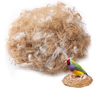 Amyhill 120g/4.23 oz Bird Nesting Materials Mixing Parakeet Nest Material Finch Bird Bedding Hideouts for Canary Coconut for Tree Trunks Cages Garden Yard Home Party Easter Decor