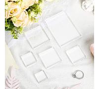 Amyhill 6 Pcs Acrylic Blocks Wedding Flat Lay Props Acrylic Styling Photography Clear Stamp Display Block Set Props Wedding for Scrapbooking Crafts(Square)