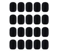 Amykite 20PCS Mini Microphone Cover,High Density Windscreen Foam Cover,Noise Reduction and Protection,for Lapel Headset Microphone or Other Variety of Microphone (Black)