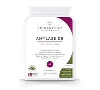 Amylase Delayed Release (DR) 50mg of Digestive Support Enzymes | 90 Vegan Friendly Capsules UK Made | Long 3 Month Supply by Epigenetics Supplements