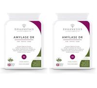 Amylase Delayed Release (DR) 50mg of Digestive Support Enzymes | 90 Vegan Friendly Capsules UK Made | Long 3 Month Supply by Epigenetics Supplements (Pack of 2)