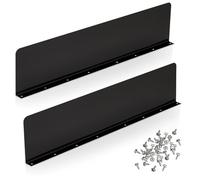 Amylove 2 Pcs Rain Gutter Valley Splash Guards Downspout Diverter Roof Rain Diverter Roofing Gutter Guards with 20 Screws Gutters for House Residential Flat Shingle Roofs Corner(Straight Style,Black)