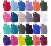 Amylove 24 Pack 19 Inch School Backpacks for Kids Backpack in Bulk Assorted Bookbag for Kindergarten Elementary Middle High School Student (Solid Color)