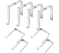 Amylove 4 Pcs Adjustable Cubicle Hanger Universal Partition Metal Cubicle Hooks Door Hanger, Adjusted to Fit Panels with 1 3/8 Inch to 3 1/2 Inch Thickness for Office Whiteboard (Silver)