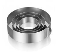 Amylove 6-12 Inch Round Cookie Cutter Adjustable Circle Cookie Cutter Stainless Steel Round Cake Trimmer for Baking Kit Mousse Layered Cake Biscuit Food Tiramisu Pastry