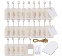 Amylove Bulk Wedding Favors Luggage Tags Gifts, and So The Adventure Begins Luggage Tags for Guests Bridal Gifts, 24 Pack (Beige)