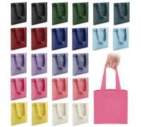 Amylove Mini Tote Bag Sublimation Blank Canvas Tote Bags Reusable for Grocery Shopping, DIY, Easter Party Favor Gift Bags, Multicolor Gray, 8.5 x 8 Inch