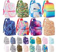 Amylove School Backpacks for Kids Backpack in Bulk Assorted Bookbag for Elementary Middle High School Student Donations, Trendy Color, 17 Inch, Trendy