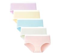AMYNICE Girls Knickers Comfortable Breathable Stretch Big Girl Panties,Full Coverage Girls Pants Underwear Pack of 5,Stylish Multi Color Value Pack, School Daily Wear Briefs Age 13-14 Years
