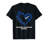 Amyotrophic Lateral Sclerosis ALS Awareness Heart Butterfly T-Shirt