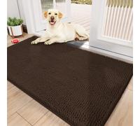 Amyracel Dog Door Mat for Muddy Paws, Mud Mat for Dogs 48" x 30", Brown