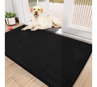 Amyracel Dog Door Mat for Muddy Paws, Mud Mat for Dogs 48" x 36", Black