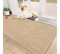 Amyracel Dog Door Mat for Muddy Paws, Mud Mat for Dogs 72" x 48", Beige
