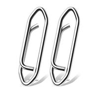 AMYSPORTS High Strength Fishing Snap Saltwater Stainless Connector Snaps Swivels Tackle Steel Power Fishing Clip Lure Quick Change White Nickel 50pcs 44lbs