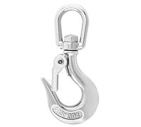AMYSPORTS Safety Latch Crane Hook Lifting Heavy Latch Swivel Hook Rigging Working Load Swivel Hook Locking 1/4 Inch 770lbsf